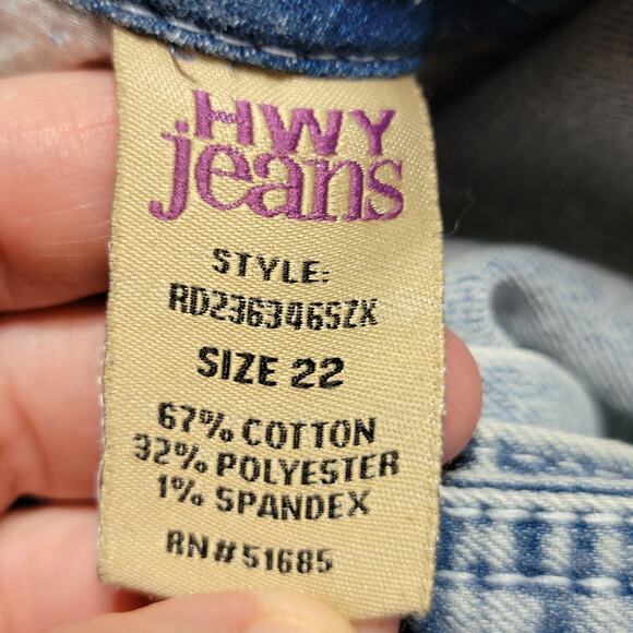 Highway Jeans Denim Ladies Overalls w/ Full Button Front - Size 22 - Picture 6 of 6